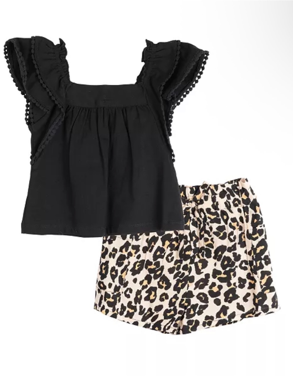Rare Editions Big Girl Cheetah Short Set size 16